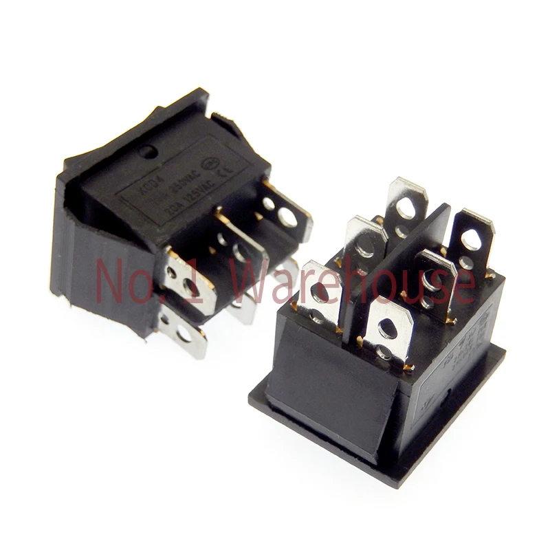 1PCS Self Reset Rocker Switch Momentary KCD4 Power Switch ON-OFF-ON Reset 3 Position 6 Pins 16A 250VAC/ 20A 125VAC
