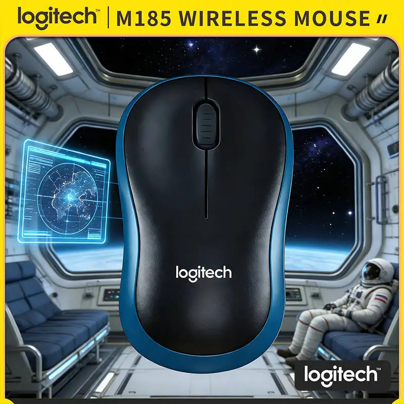 

Компактная и прочная мышь Logitech M185 из переработанного пластика, радиус действия 10 м, 1000 DPI, 12 месяцев автономной работы, для дома и офиса, повседневный аксессуар