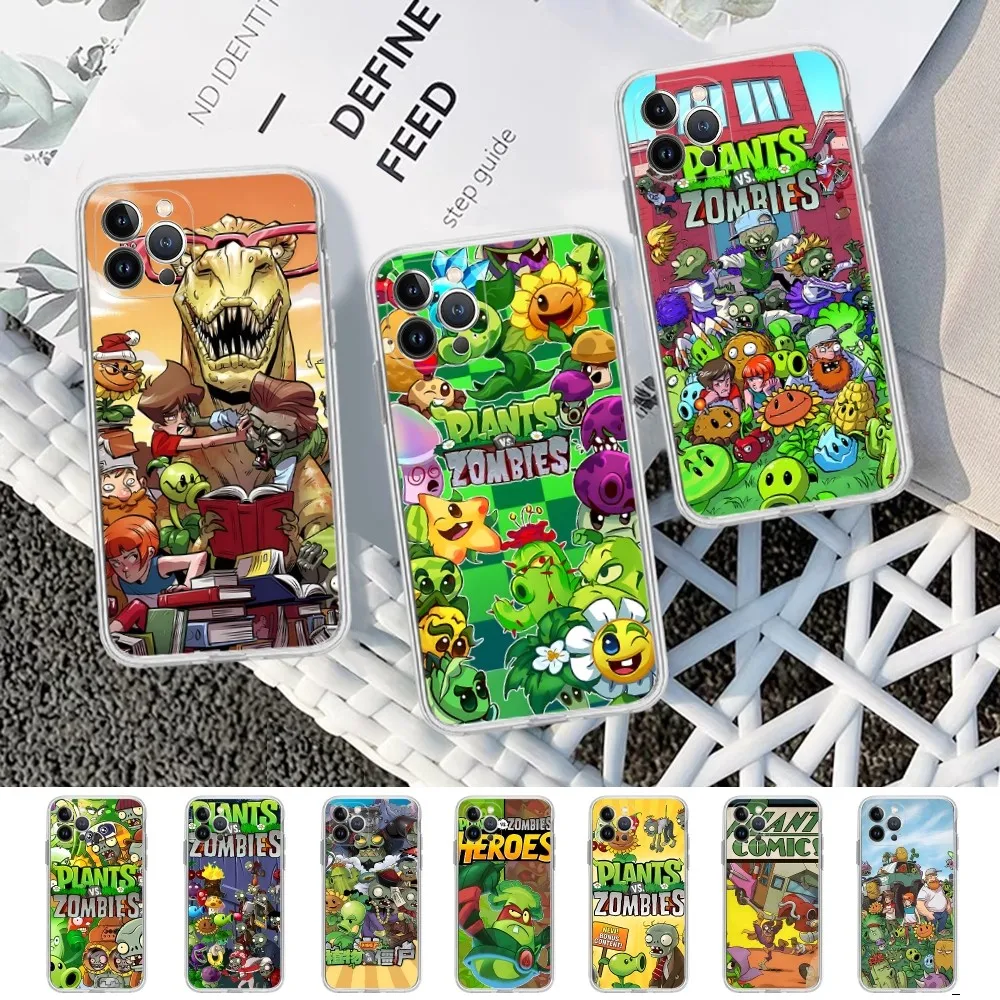 P-Plant-t VS Zombie-e iphone case For iPhone 15 14 11 12 13 Mini Pro XS Max Cover 6 7 8 Plus X XR SE 2020 Funda Shell