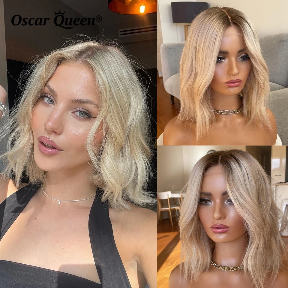 

Blonde Lace Front Wig Human Hair Short Body Wave 13x4 HD Lace Frontal Wigs for Women 100% Virgin Brazilian Wigs on Sale