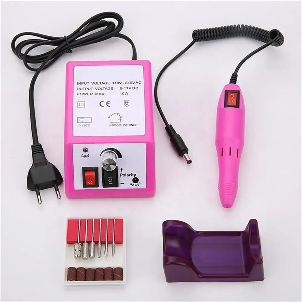 

Plastic Nail Polising 2000 Nail Polishing Machine 3 Colors Rose Red Nail Manicure Set ABS Plastic 20000rpm Nail Sanding Machine