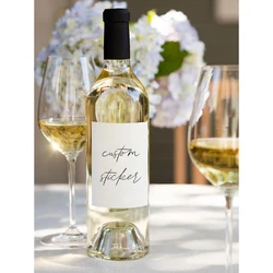 30 Wedding Champagne Bottle Custom Stickers Birthday Party Baby Shower Baptism Decoration Personalized Wine Bottle Labels Bride