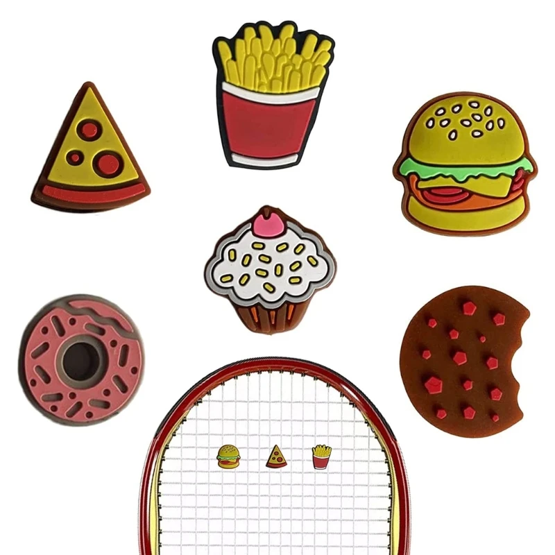 

5 шт., теннисный демпфер, забавная теннисная ракетка, виброгаситель, мягкий силиконовый теннисный демпфер для ракеток, теннисный