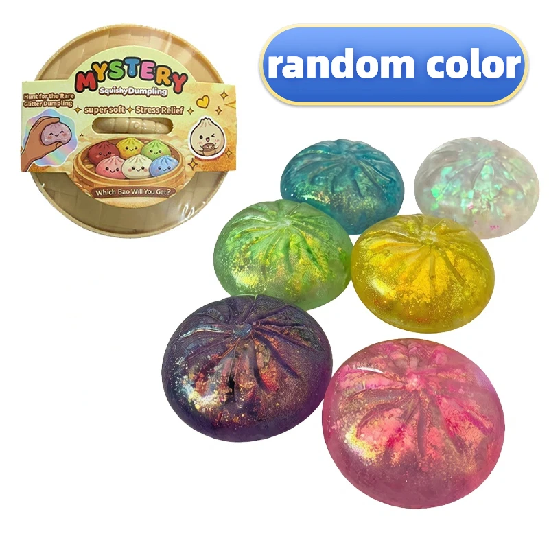 Auf Lager: Heiß begehrter riesiger Dumpling Squishy – Jumbo-Dampfbrötchen-Quetsch-Stresskiller, weich, langsam aufsteigend, Simulation Lebensmittel Fidget Toy