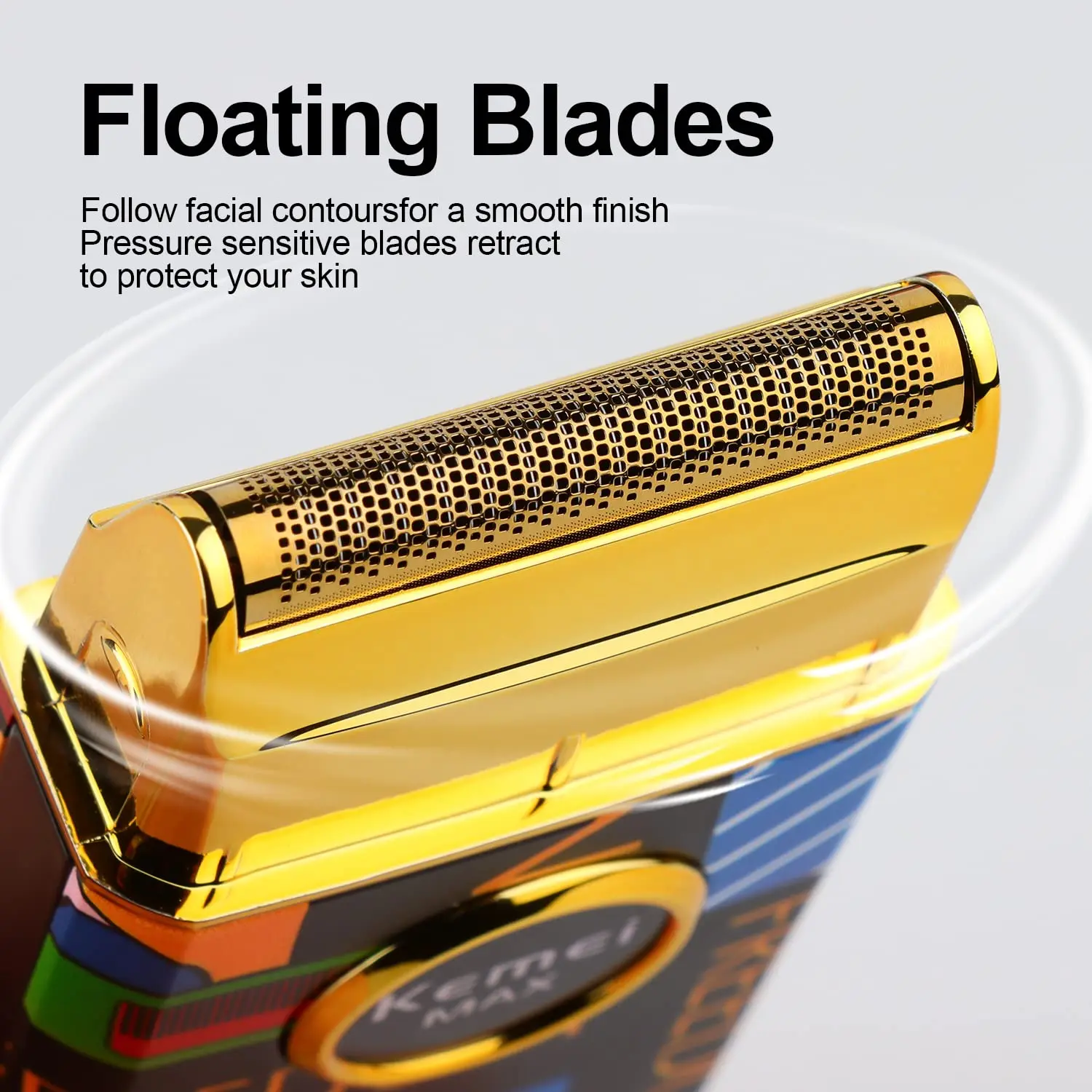 Kemei Electric Razor Electric Shaver Titanium Double Foil Shaver Professional Barber Tool Random Graffiti Pattern Men Razor