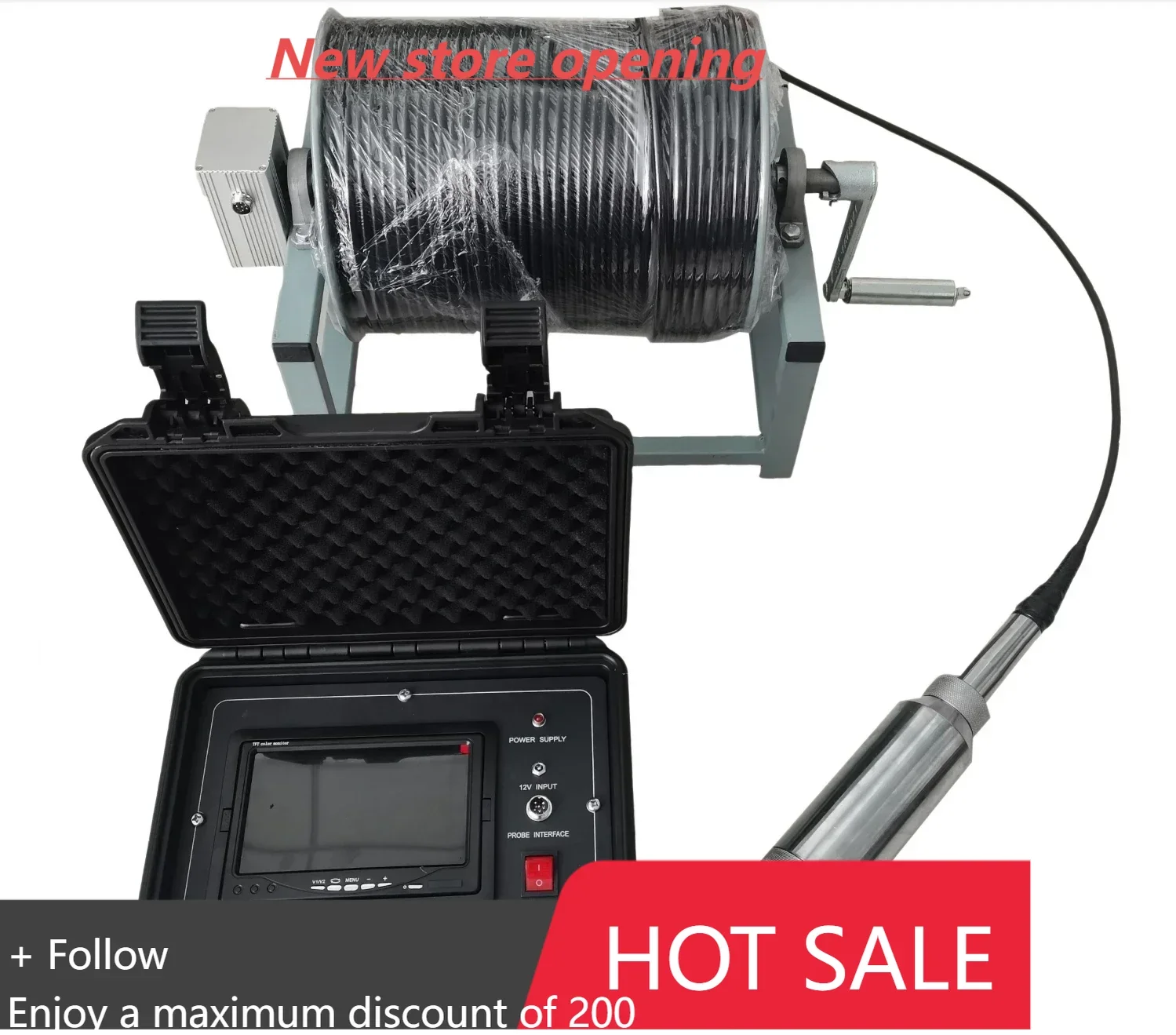 كاميرا بئر عمق 300 متر نموذج بسيط 360 درجة كاميرا فحص بئر عميق كاميرا بئر بانورامية