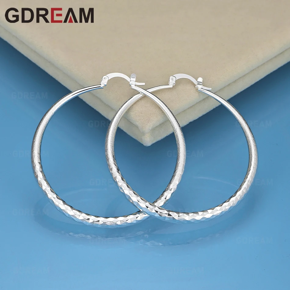

GDREAM 925 Sterling Silver Round Carved Earrings Accessories Light Luxury Niche Women'S Valentine'S Day Gift Jewelry