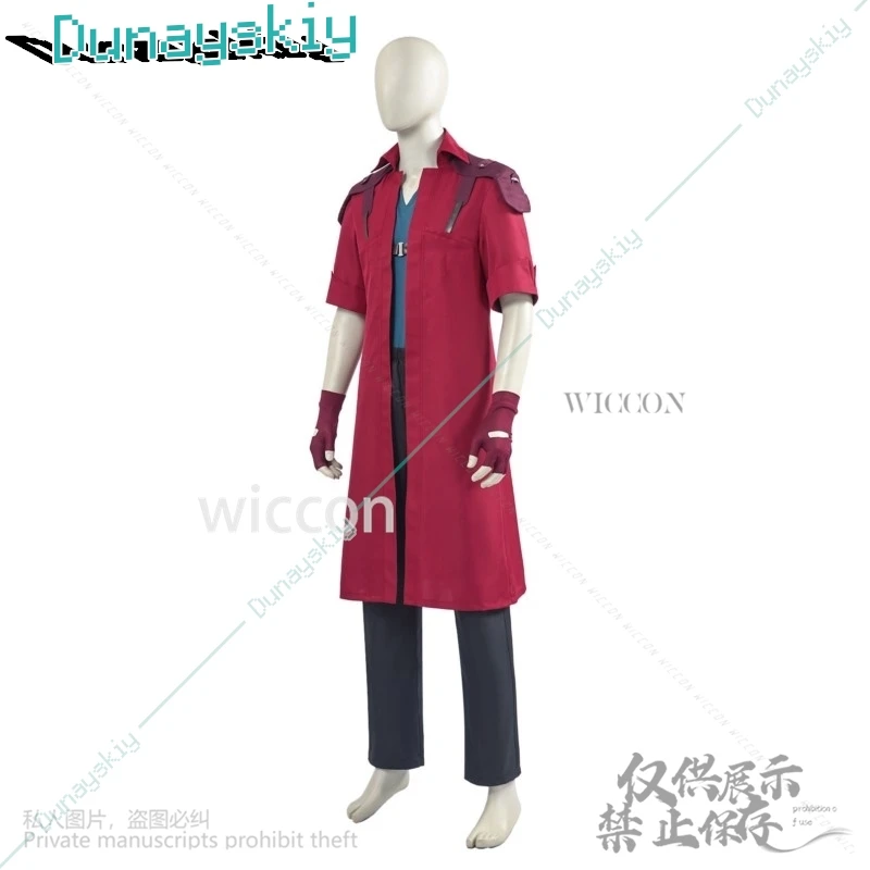 DMC 5 Cosplay Dante Anime New Movie Cool Man Red Sexy Jacket Coat Pants Glove Wigs Set For Halloween Christmas Party Customized