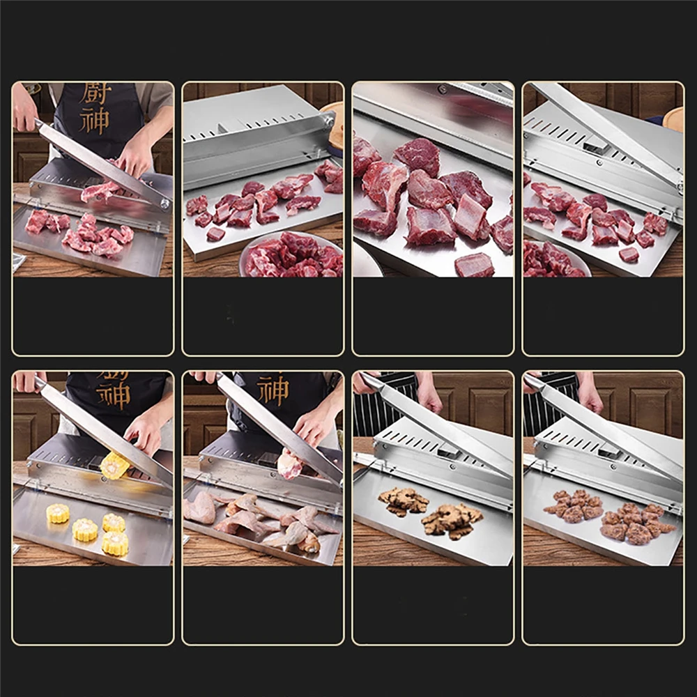 Commercial Manual Frozen Meat Slicer Bone Cutting Tool Stainless Steel Minced Lamb Bone Meat Cutter Chicken Duck Fish Cutting