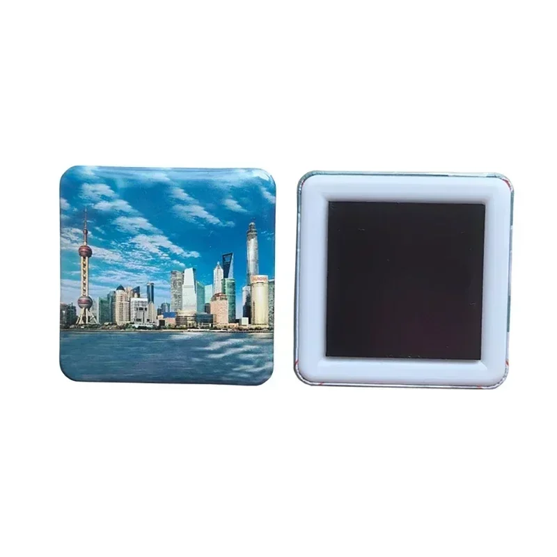 50PCS 100PCS Square strong Magnetic Fridge Magnet Badge 50x50mm Button Parts DIY Decorative Magnets for Home Office Kitchen Wall