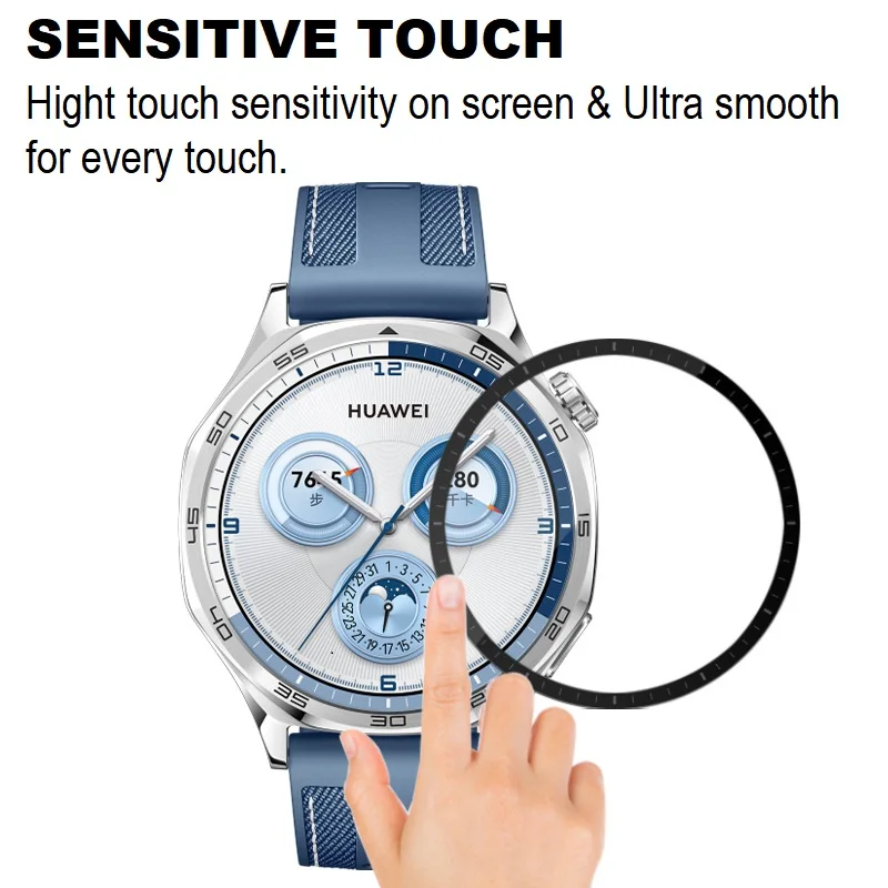 100 Buah Pelindung Layar Lembut 3D untuk Jam Tangan Huawei GT5 46Mm 41Mm/GT5 Pro 42Mm Jam Tangan Pintar Penutup Penuh Film Pelindung PMMA