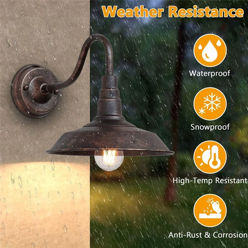 

ABUL-Waterproof Industrial Rust Fixture Courtyard Balcony Retro Wall Light LED Industry Retro Wall Lamp