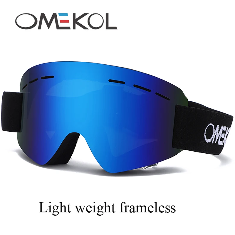 نظارات تزلج OMEKOL بدون إطار خفيفة الوزن ومضادة للضباب، قناع على الجليد على الجليد #1