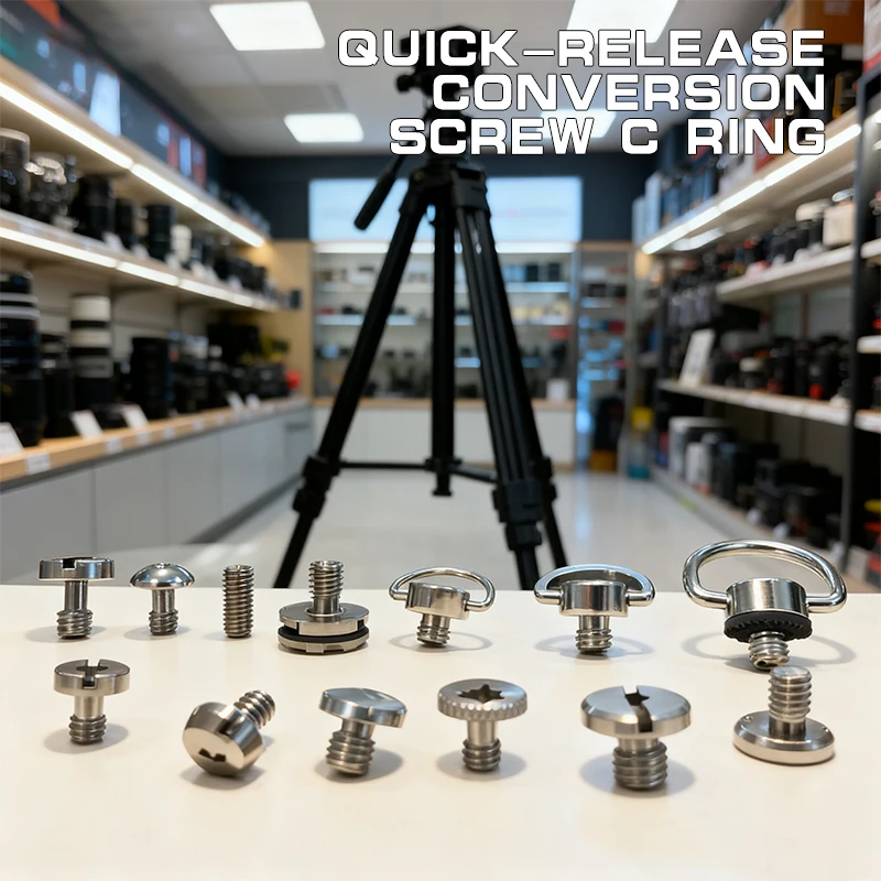 1/4 بوصة D-حلقة ترايبود المسمار تصاعد المسمار محول للكاميرا كاميرا الفيديو ترايبود Monopod QR الإفراج السريع لوحة محول المسمار #1