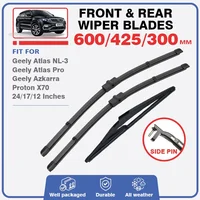 Escobillas de limpiaparabrisas para Geely Atlas NL-3 Azkarra Atlas Pro Proton X70, limpiaparabrisas delantero y trasero, accesorios para coche