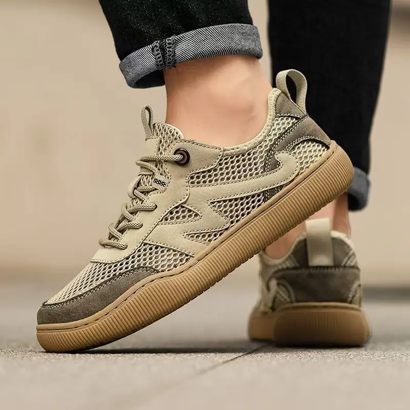 

Men Summer New Mesh Lace Up Casual Sneakers Spring Summer New Soft Sole Non Slip Breathable Lightweight Casual Running shoes