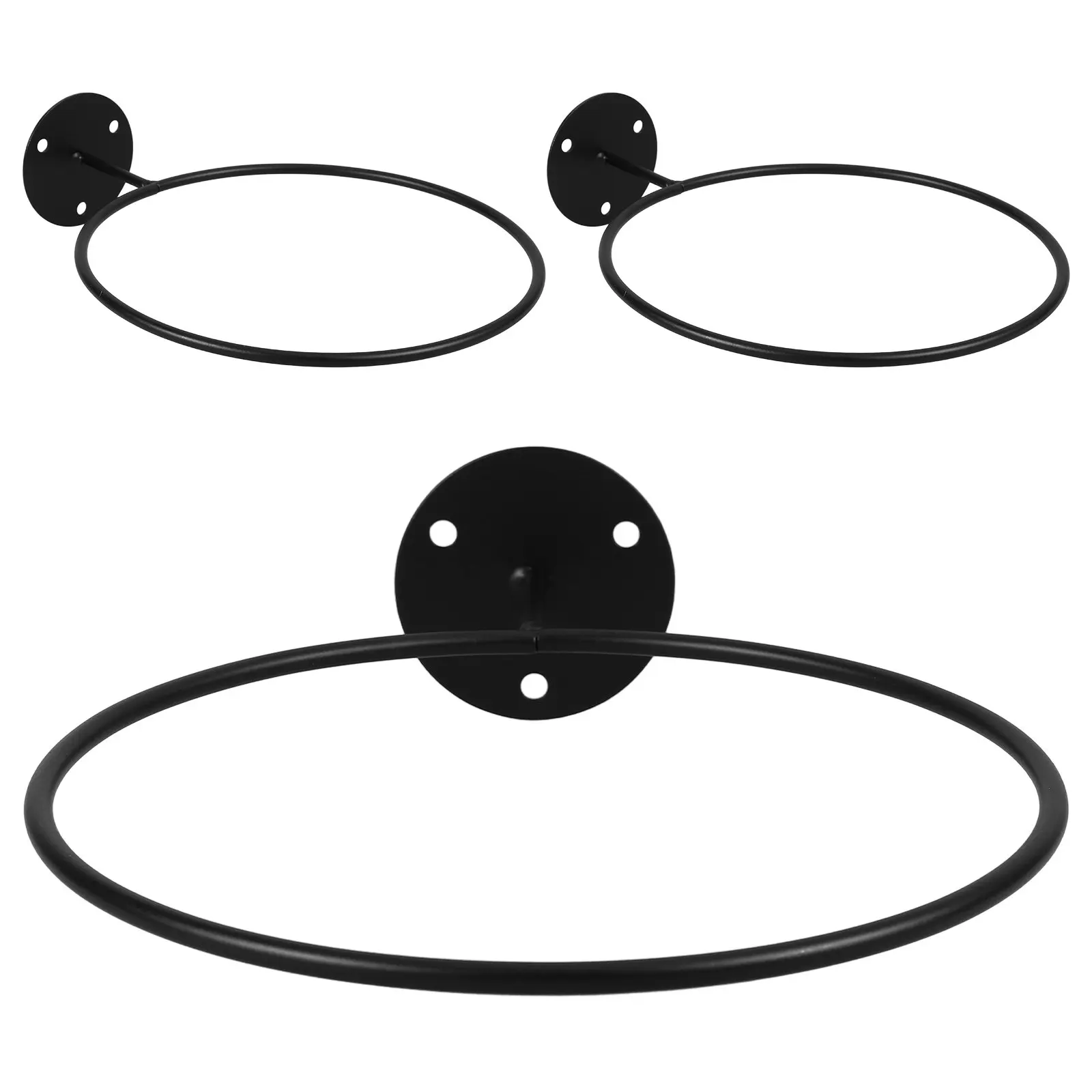 3Pcs Heavy-Duty Iron Balls Display Holder Smooth Polished Surface No Burrs High Load Capacity for Football Basketball Storage