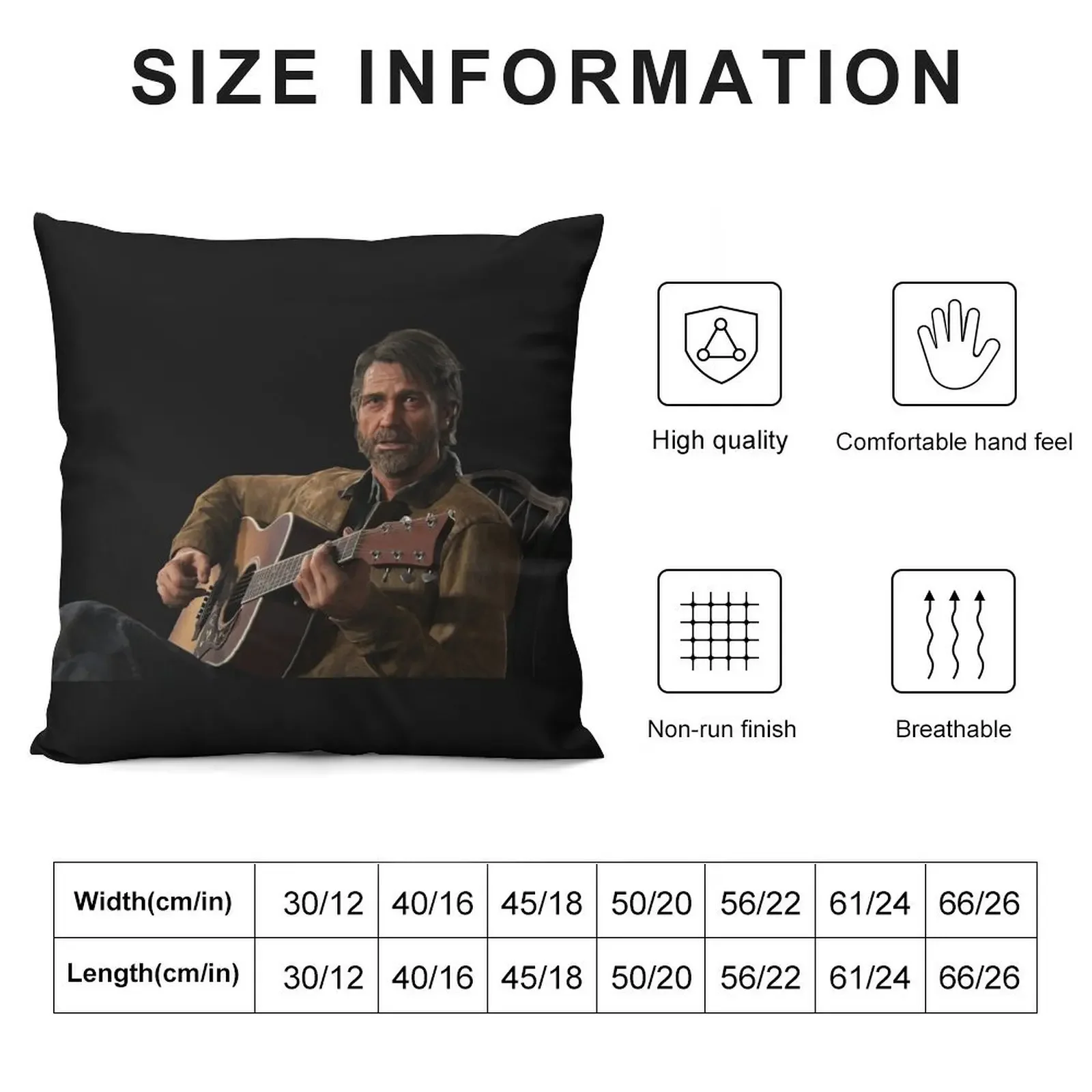 Joel and his guitar Throw Pillow Sitting Cushion Bed pillowcases pillow