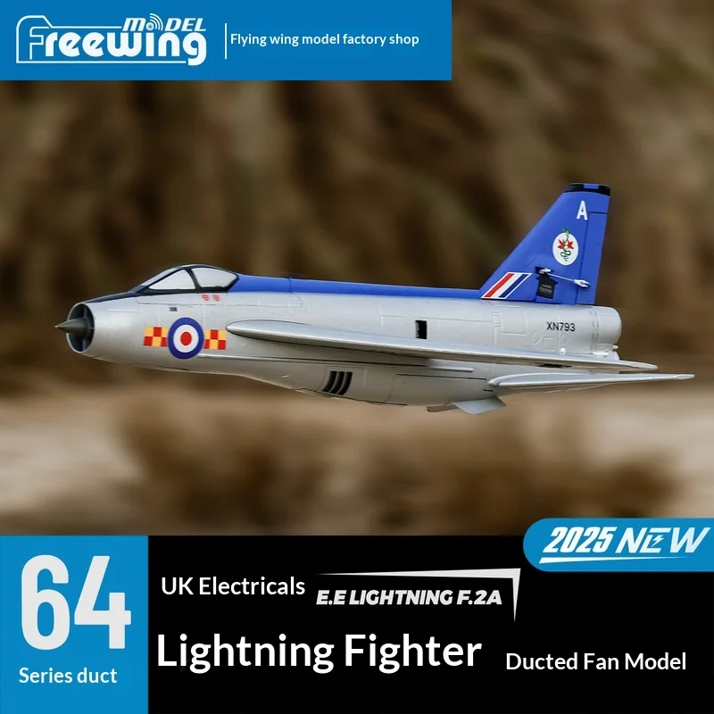 محاكاة البرق E.E الجديدة مقاس 64 مم من Freewing'S لطائرة مقاتلة "Lightning" البريطانية التي يتم التحكم فيها عن بعد