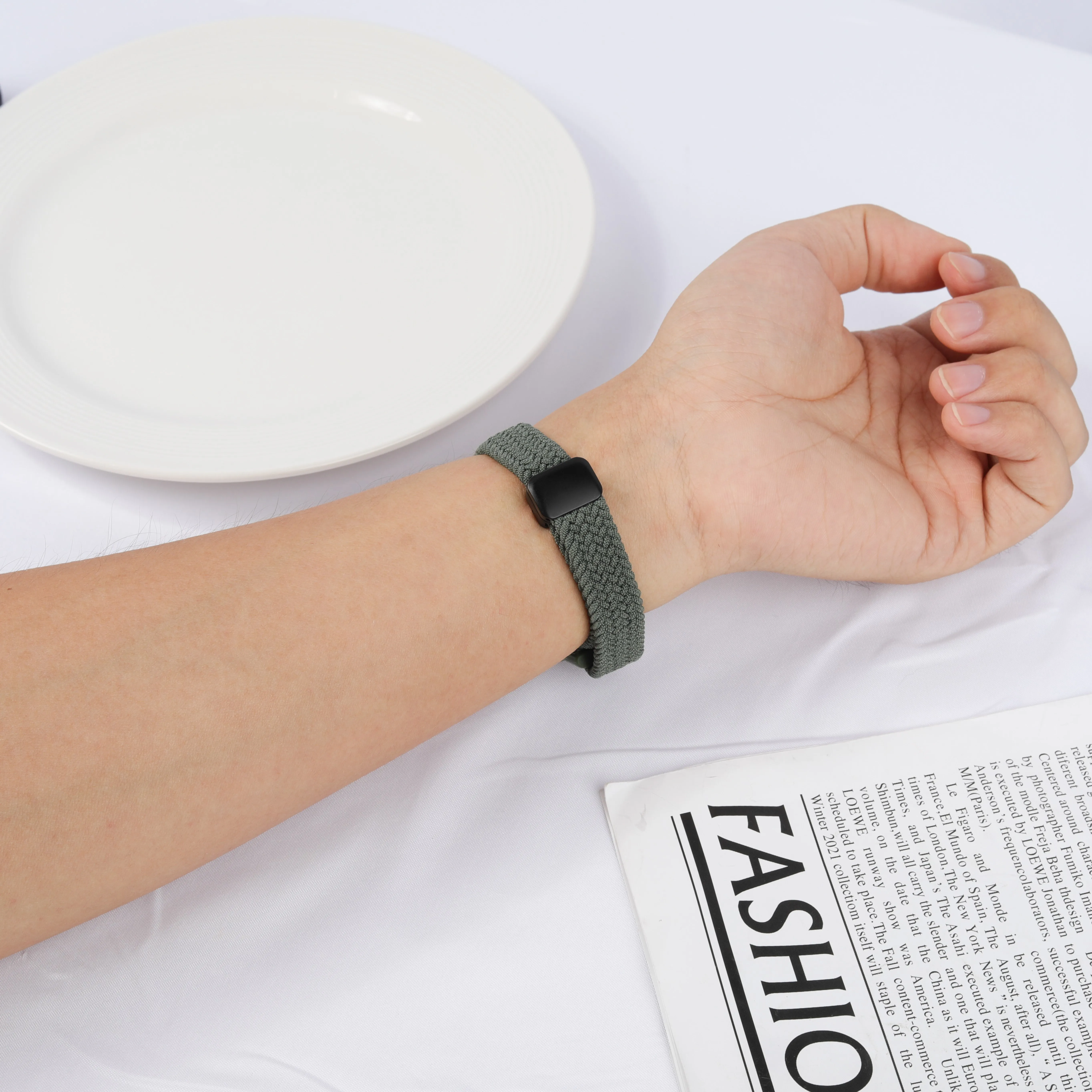 Magnetisches geflochtenes Armband + Schutzhülle für Xiaomi Smart Mi Band 9 8 Active Zubehör Sport Nyon Loop Armband + Abdeckung Correa Redmi Band 3 2 – Detail 15