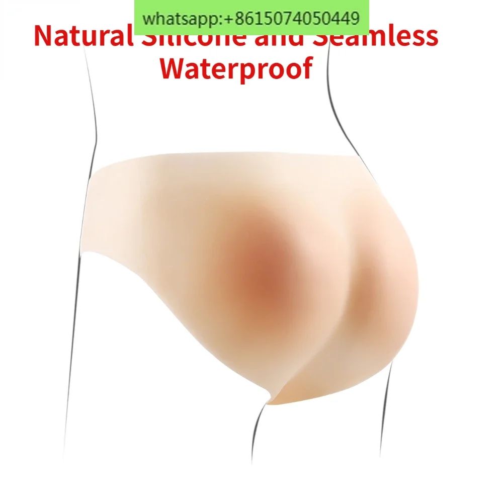 Fashion Sexy Natural Silicone Women High Buttock Bodybuilding Body Shaping Shorts Trangle Pant Seamless Waterproof 3.5cm Thicker