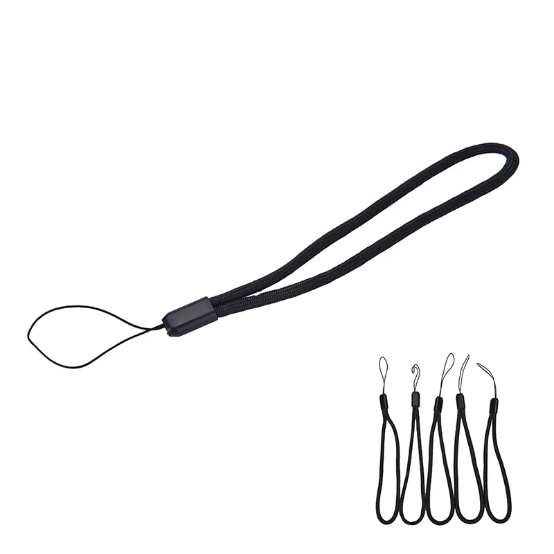 

5 Pcs Black Nylon Hand Strap Lanyards For Keys ID Card Wrist Strap For IPhone Huawei Redmi Xiaomi Camera Adjust String Holders