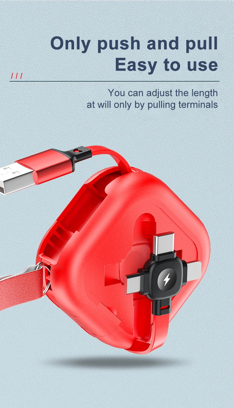 3 في 1 كابل شحن سريع كابل بيانات لمايكرو نوع C كابل شاحن USB سلك لهواوي ممن لهم فيفو شاومي سامسونج كابل بيانات #4