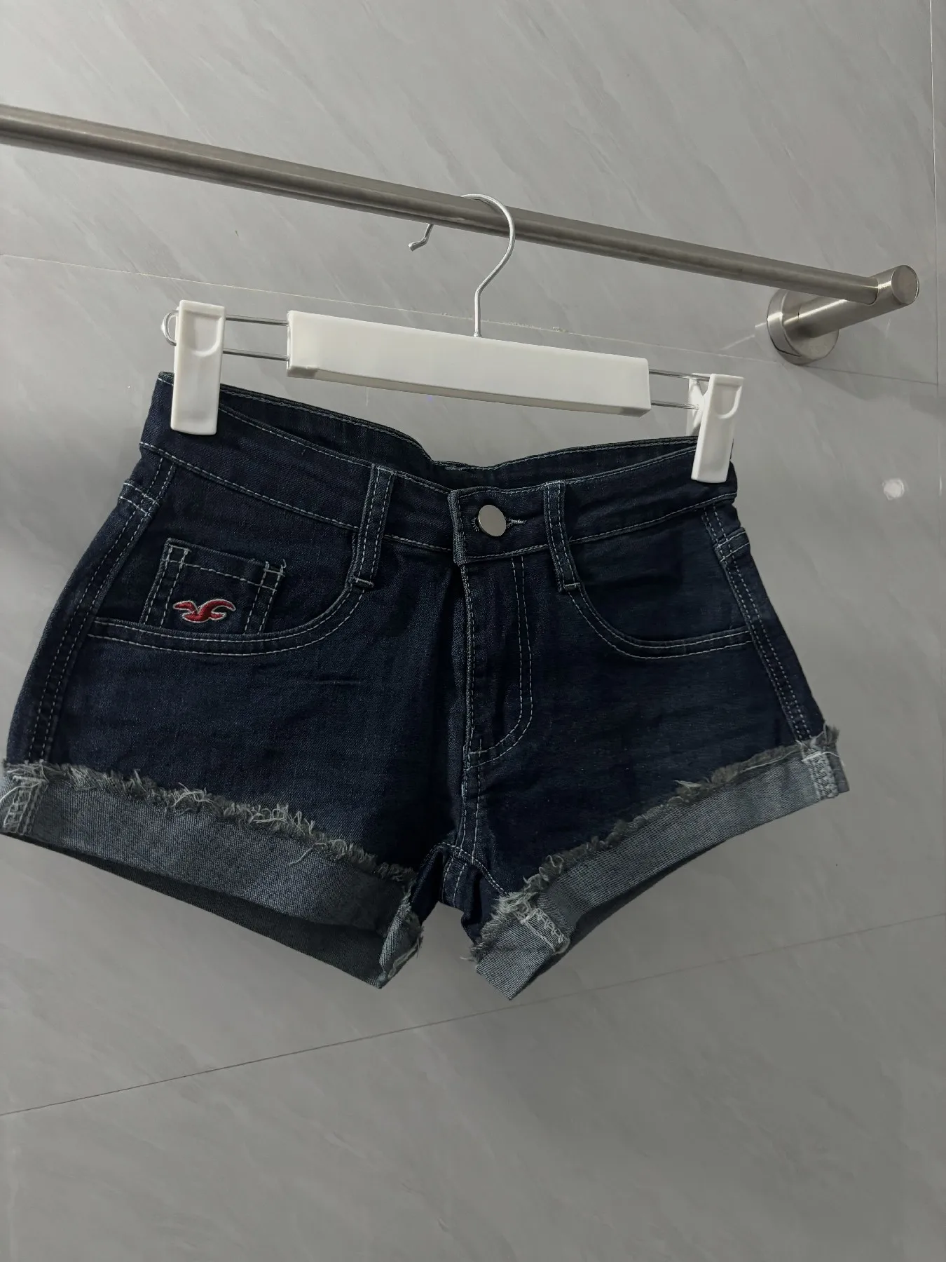 Shorts Women High Waist Zipper  with Slim Fit Distressed Hem Ideal for Summer Streetwear Casual Vacation Daily Outfits