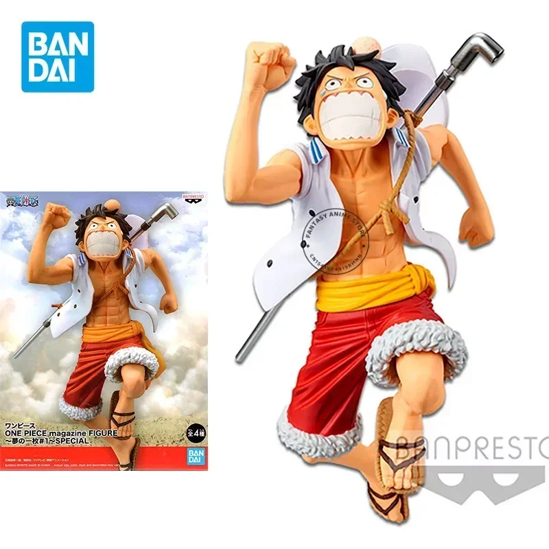 

Bandai One Piece Figure Monkey D Luffy Anime Model Gift Anime Character New 17cm Doll Navy Dreamland Statue Collect Toy for Kids