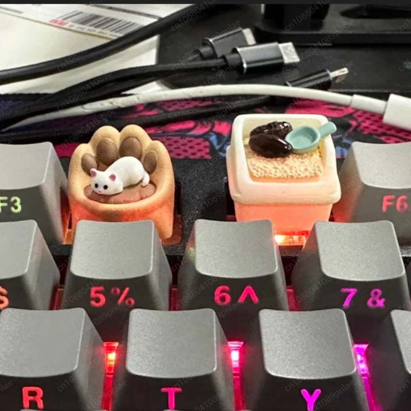 Cat Litter Box Funny Keycap Mechanical Keyboard Artisan - view 5