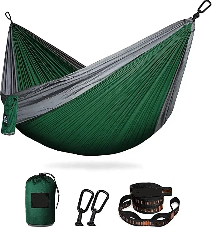 Double Camping Hammock,Portable Parachute Hammock Suitable For Outdoor Beach Yard,Perfect Backpacking Gear