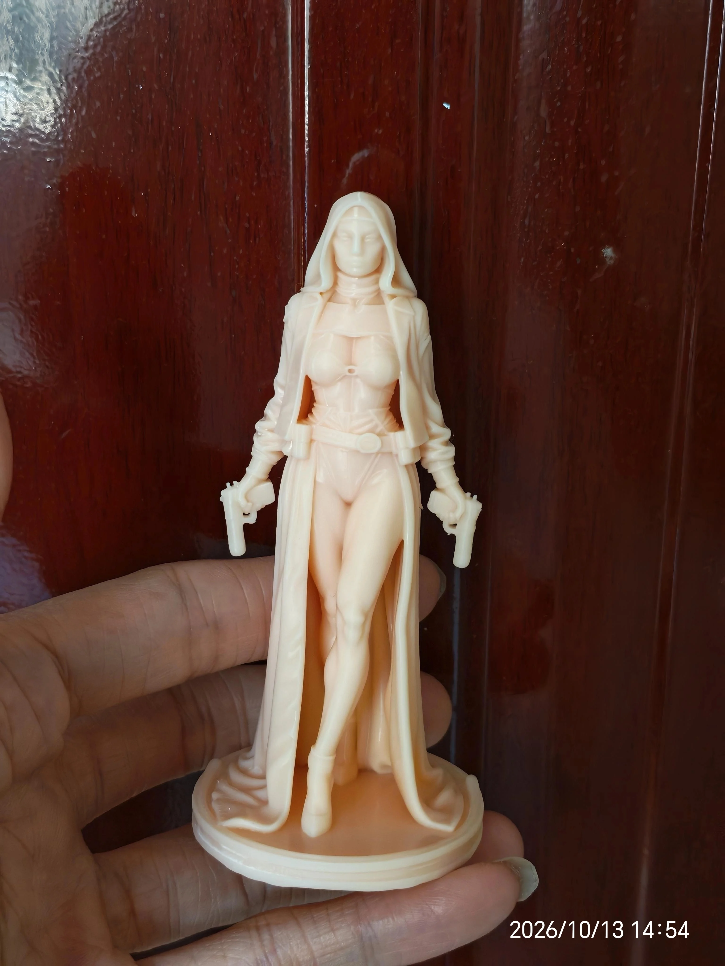 Sexy Double-Gun Nun Killer 3D Plastic Figure of Soldier