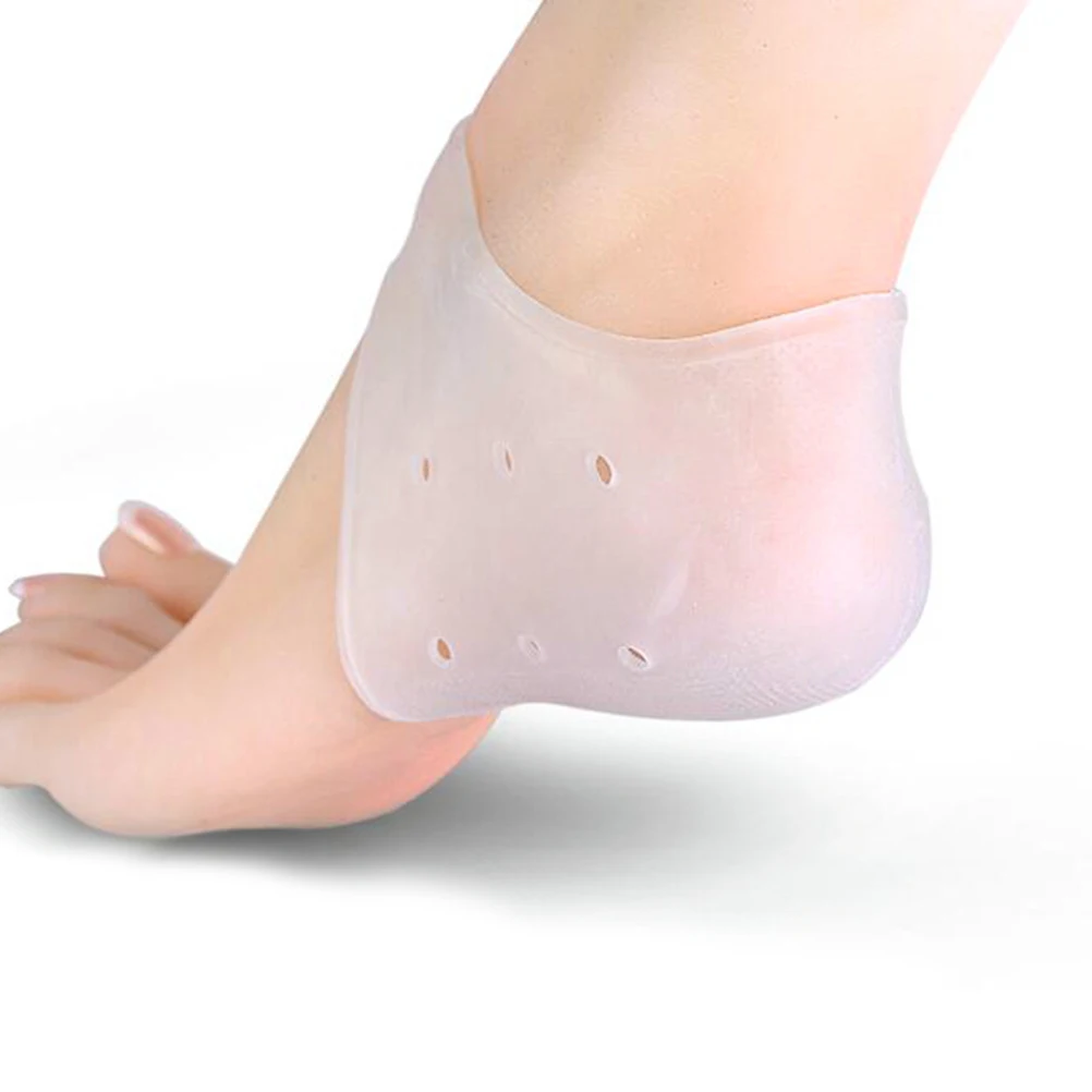 

6 Pairs Heel Socks Silicone Ankle Cover Moisturizing Gel Crease Protectors Comfortable Daily Wear Anti Dry Sleeves Breathable