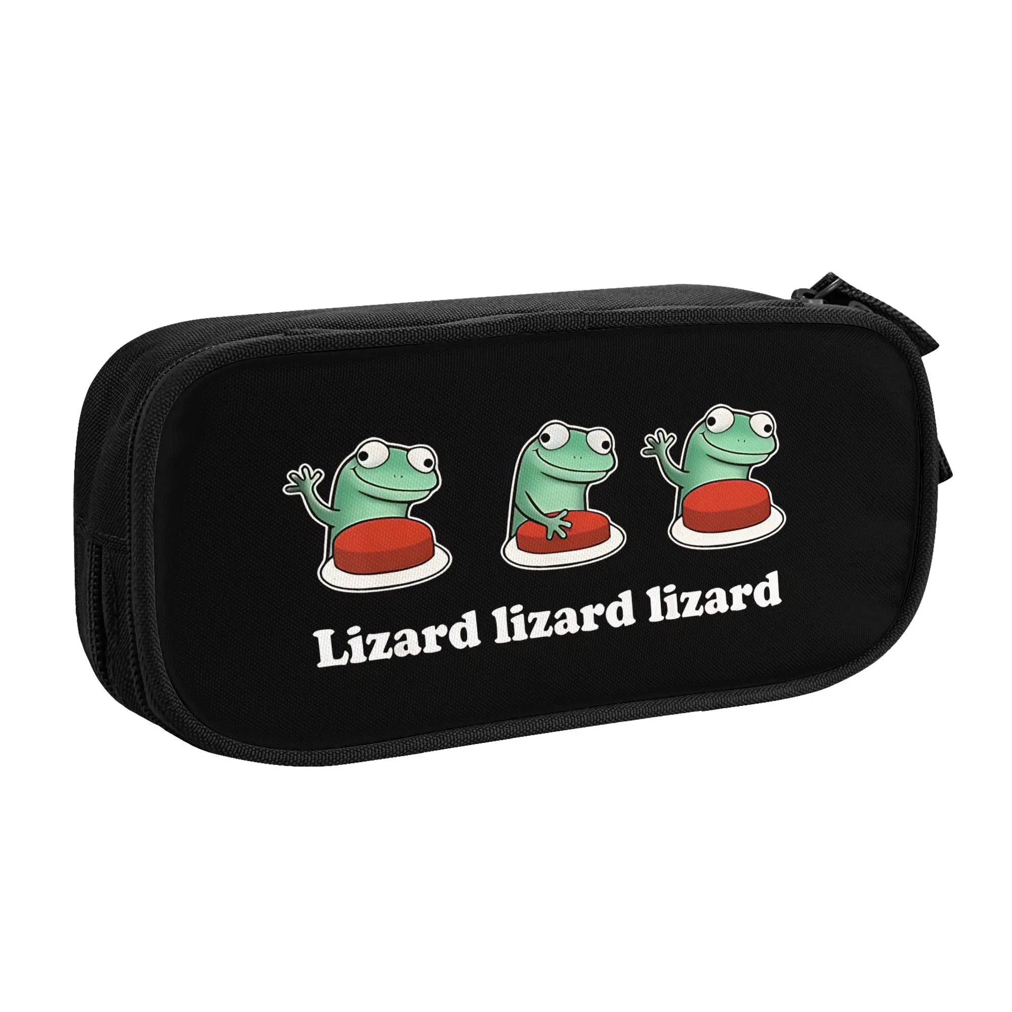 1 piece Lightweight Funny Weirdcore Animal Lizard Lizard Lizard Meme Pencil Case Boys Pen Bag Lizard Office Stationery Bag