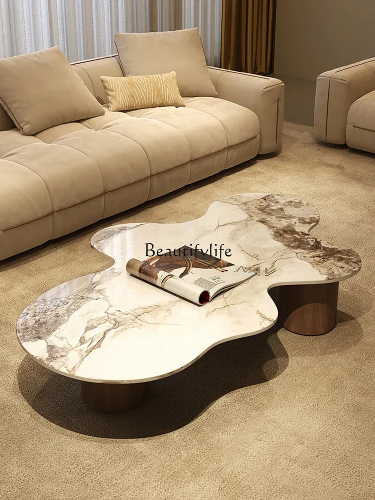 

Special-Shaped Coffee Table Light Luxury Modern Living Room Home Marble Clouds Tea Table Italian Minimalist