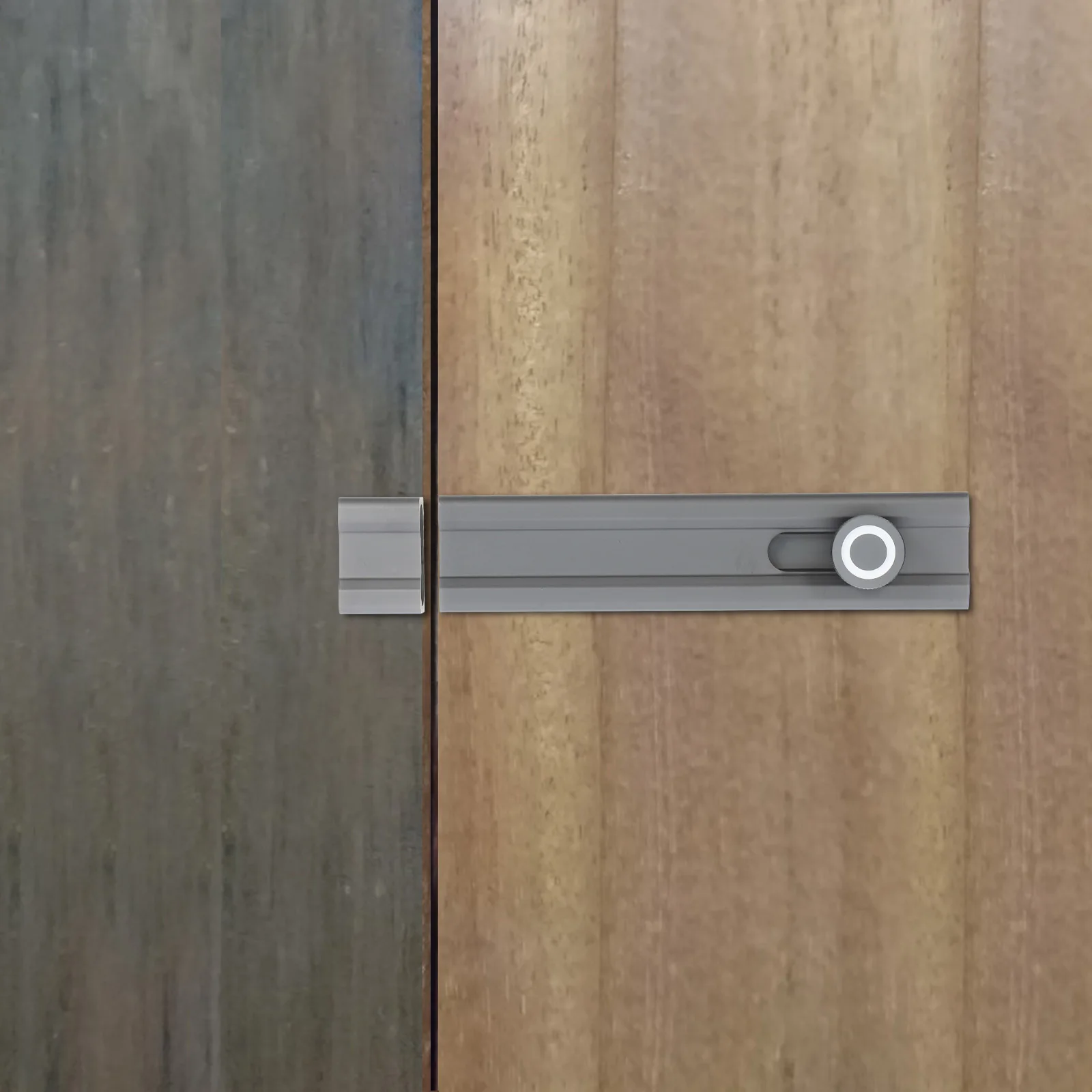 

No-Drill Adhesive Door Latch Lock Reinforced Slide Bolt Vintage Anti-Theft Door Bolt Night Glow Security Lock for Home