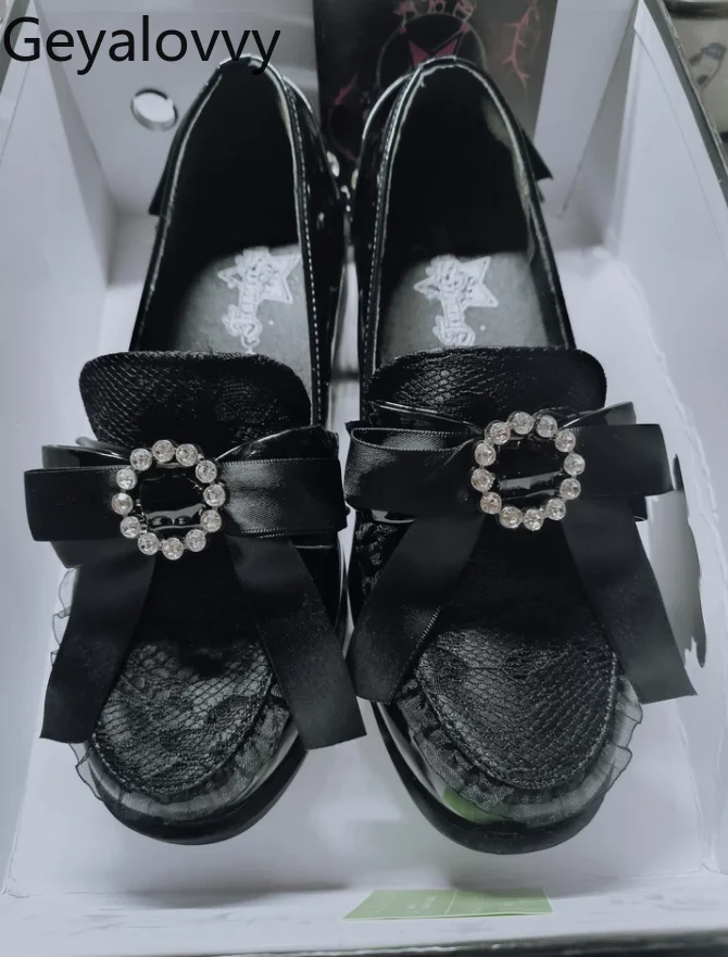 

Japanese Style Original Low Heel Shoes Spring and Autumn New Versatile Sweet Girls Casual Loafers Women Black Leather Shoes