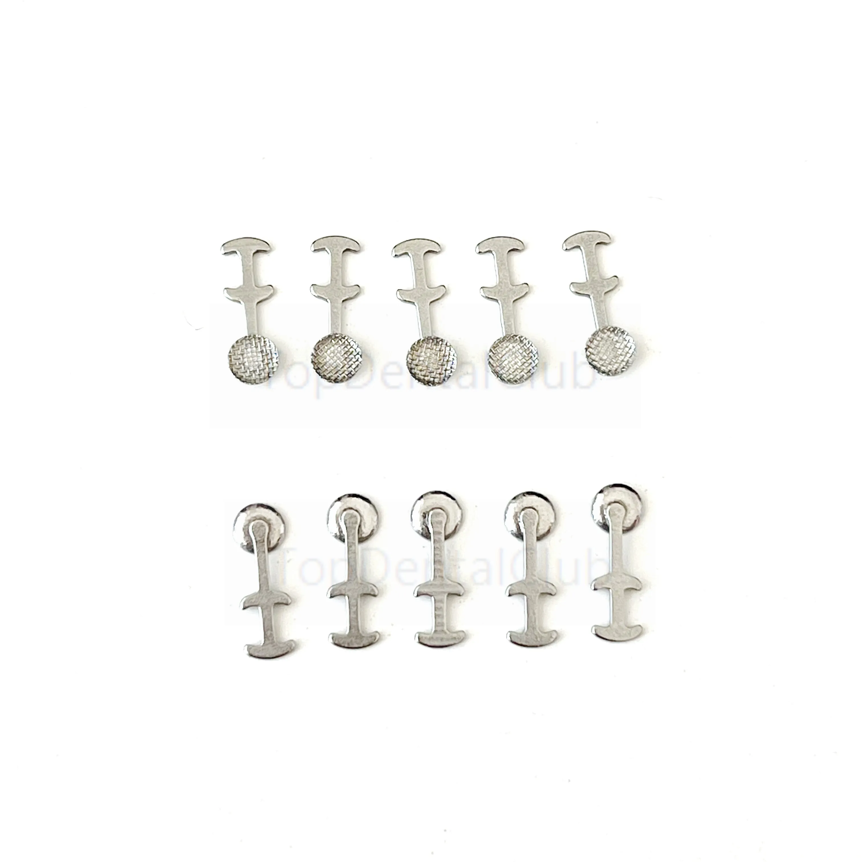 

10PCS Multi-hook Bondable Orthodontic Arms Brackets Dental Lingual Buttons Bondable Crimpable Hook