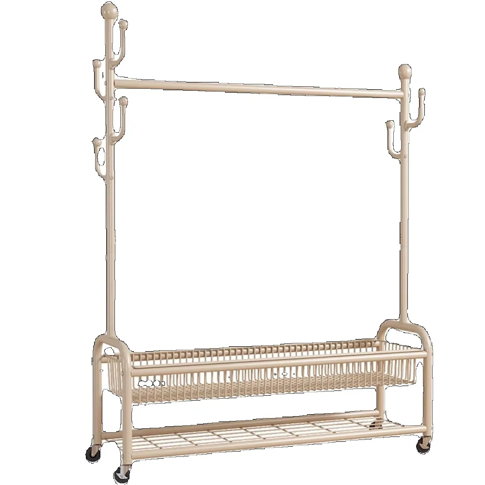 Clothes Rack Metal Portable Storage Drying Clothes Rack Organizer Home Decoration