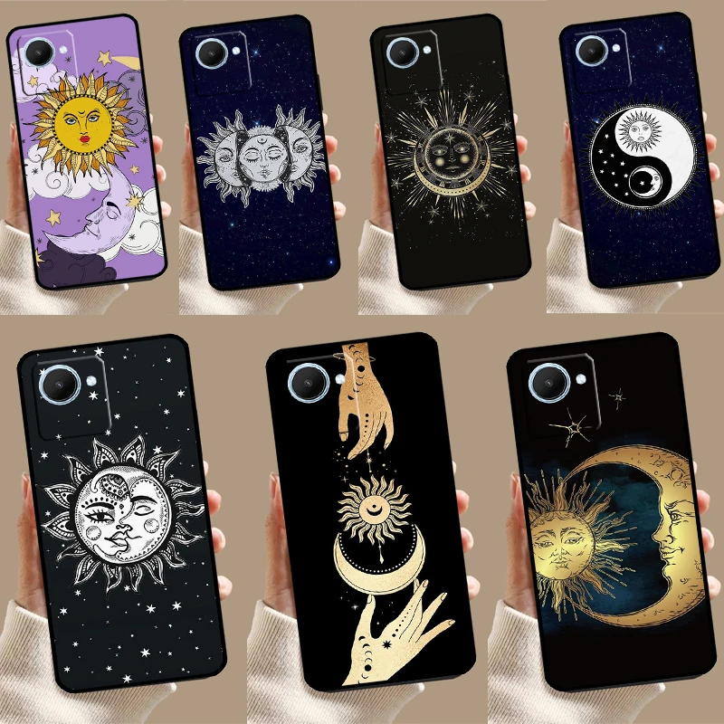 SUN AND MOON Mystic Zodiac For Realme 12 9 10 11 Pro Plus C67 C55 C53 C51 C35 C33 C30 C25s C21Y C31 GT5 GT Neo 6 Case