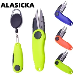 Telescopic Rope Kit Fishing Line Cutter Clipper Nipper Quick Knot Tool Shrimp Shape Fold Fishing Scissors Fishing Tackle