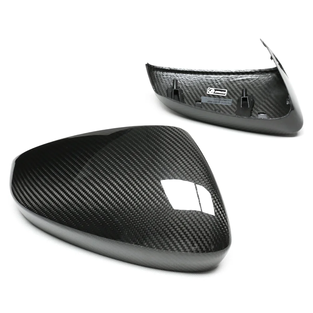 For Audi 2020-25 8Y A3 S3 RS3 Real Dry Carbon Fiber Mirror Cover Forged Side Rearview Caps Replacement Sedan Sportback LHD only