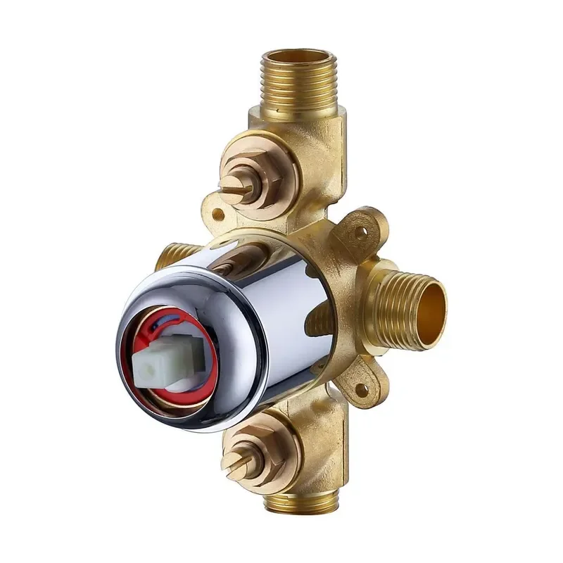 Pressure Balance Rough Valve Body With Universal Inlets Outlets Shower Valve Brass