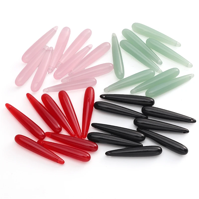 

5pcs Beads Resin Teardrop Shape Loose Pendants Beads Classical For Jewelry Making DIY Earring Findings Bracelet