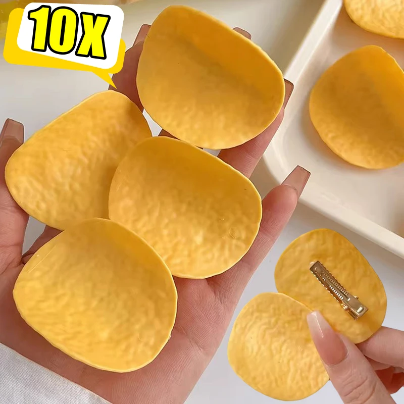 

Cute Simulation Chips Hair Clip Funny Creative Hairpin Personality Hair Decor Accessories for Women Headwear Kawaii Barrettes