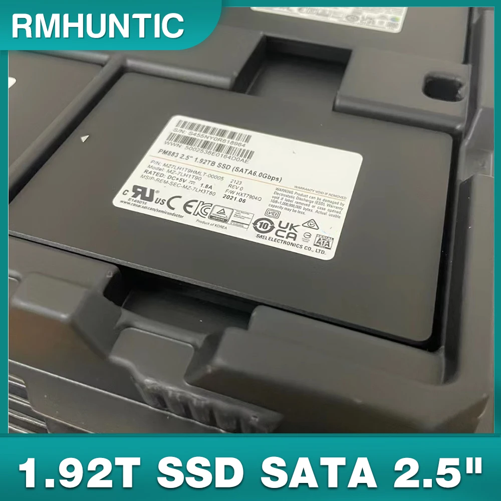 

PM883 For Samsung Enterprise-class Server Solid State Hard Drive MZ7LH1T9HMLT-00005 1.92T SSD SATA 2.5"