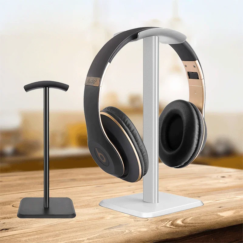 Gancio in alluminio montato sulla testa staffa per cuffie supporto per cuffie auricolare supporto per espositore appiccicoso supporto per auricolare espositore da scrivania