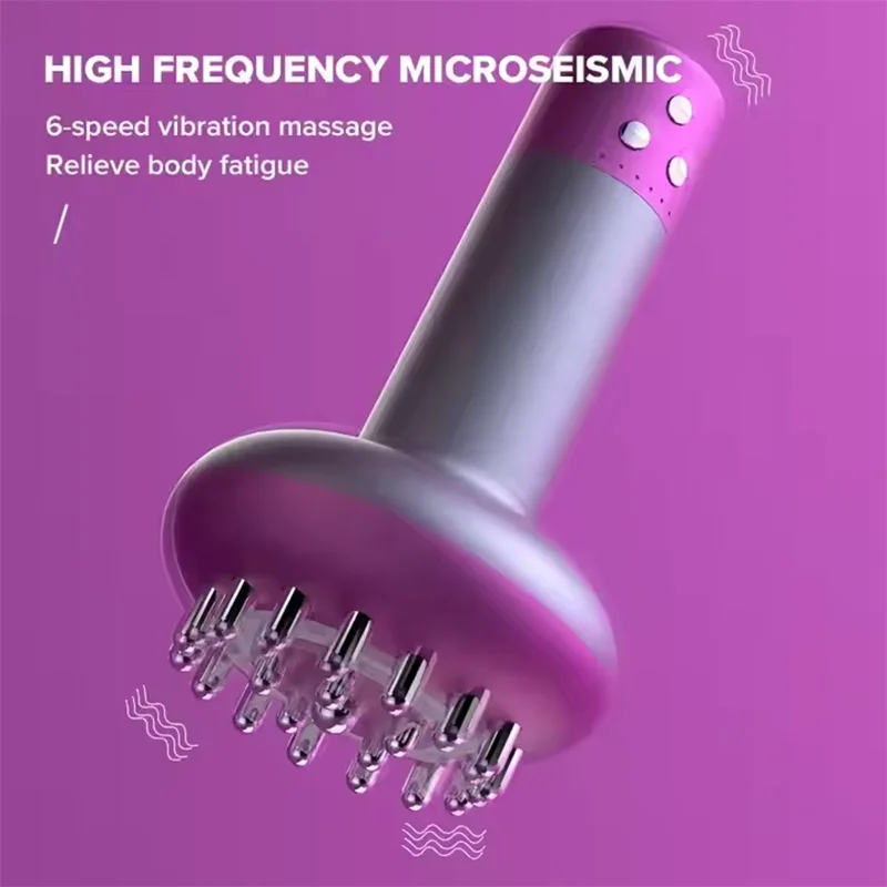 ไฟฟ้า Meridian แปรง Gua Sha Body Massager สั่น Microcurrent การบีบอัดร้อนขูดระบายน้ําเหลืองเครื่อง Burner ไขมัน