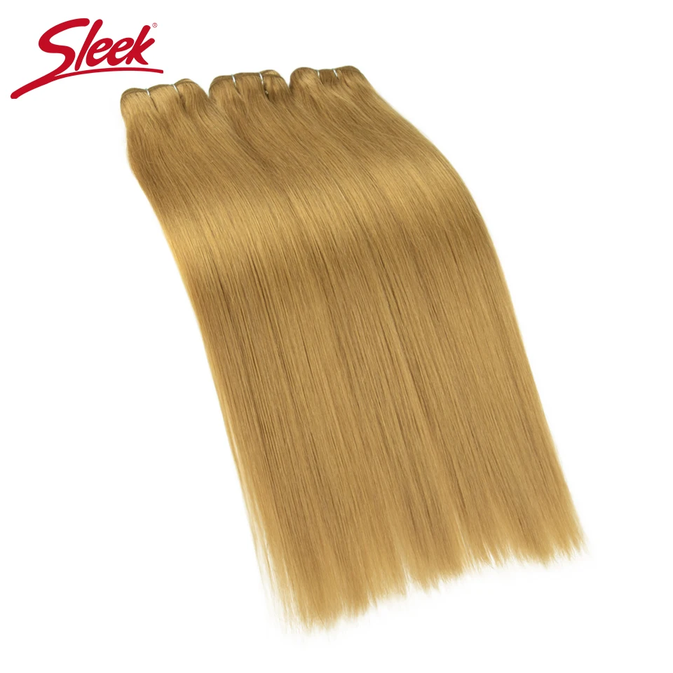 Strakke Peruaanse rechte haarextensions van echt haar, dubbel getrokken, natuurlijk bruin # 27 # 613 Remy Haarbundel van Echt Haar