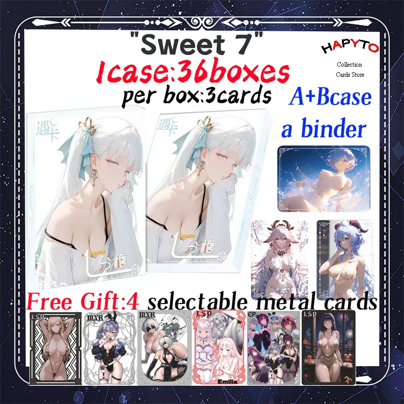 

2025 новейшие милые доски Waifu размера 7 A6, коллекция карт Goddess Story, купальник, коробка-бустер для бикини, подарок для среды